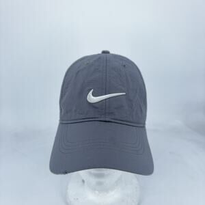 Nike Hat Cap Strap Back Gray Dri-FIT Legacy91 Embroidered Swoosh Mens One Size